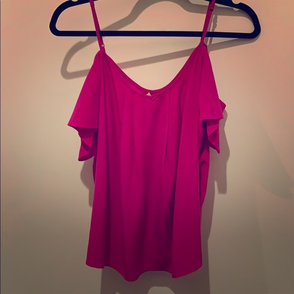 Joie Adorlee Cold-shoulder Silk Pink Top